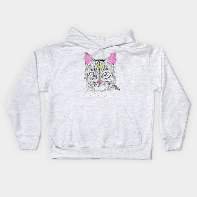 Artemis ~ Sailor Moon Kids Hoodie by hellokittysan_16